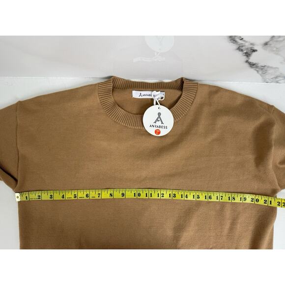 NWT ANRABESS Womens Sweater Knit Pullover Neutral Capsule Minimalist Size L - Picture 7 of 8